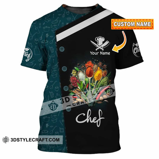 Unisex Shirt - Custom Text Shirt, Chef Shirt style option 1