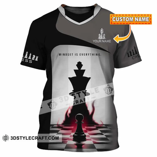 Unisex Shirt - Custom Text Chess Player Shirt Mindset Is Everything style option 1