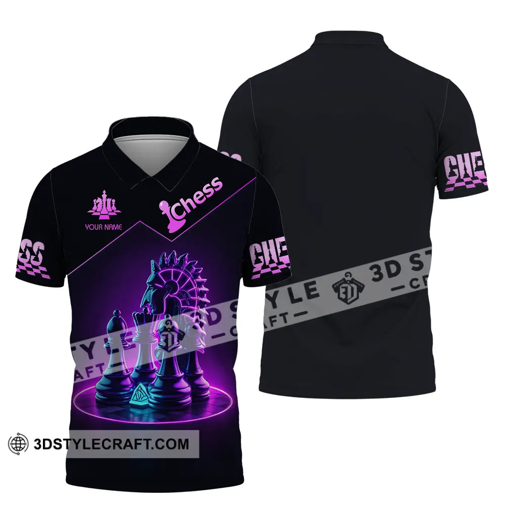 Unisex Shirt - Custom Text Chess Polo / S T-Shirt