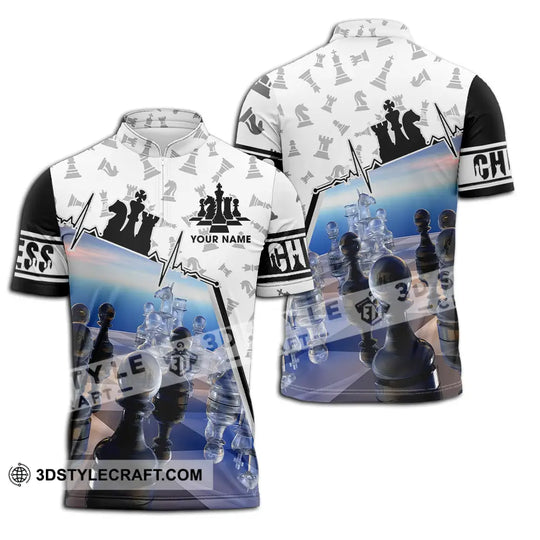 Unisex Shirt - Custom Text Shirt Chess style option 2