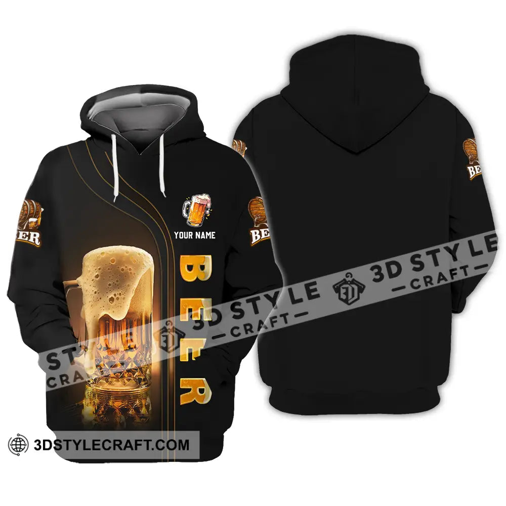 Unisex Shirt - Custom Text Shirt Chill With Beer Hoodie / S T-shirt
