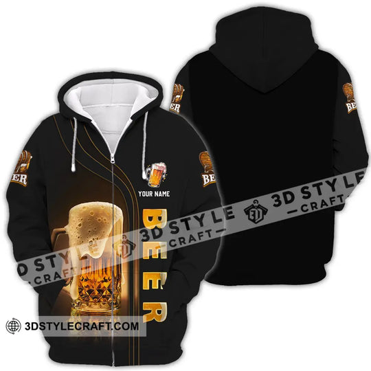Unisex Shirt - Custom Text Shirt Chill With Beer style option 4