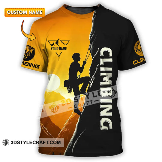 Unisex Shirt - Custom Text Shirt Climbing style option 1