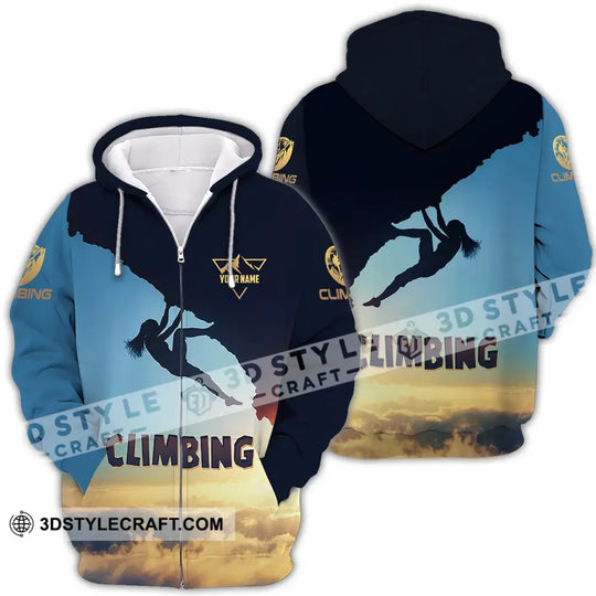 Unisex Shirt - Custom Text Shirt Climbing style option 4