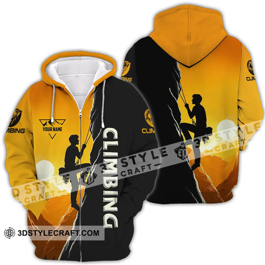 Unisex Shirt - Custom Text Shirt Climbing style option 4