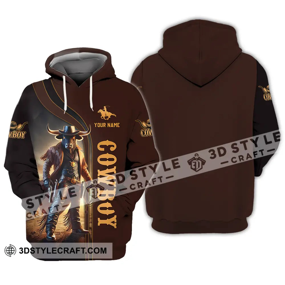 Unisex Shirt - Custom Text Cowboy Hoodie / S T-Shirt