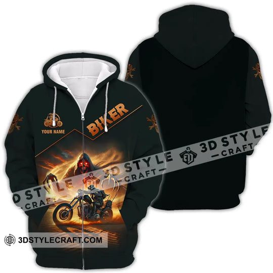 Unisex Shirt - Custom Text Shirt Death Biker style option 3