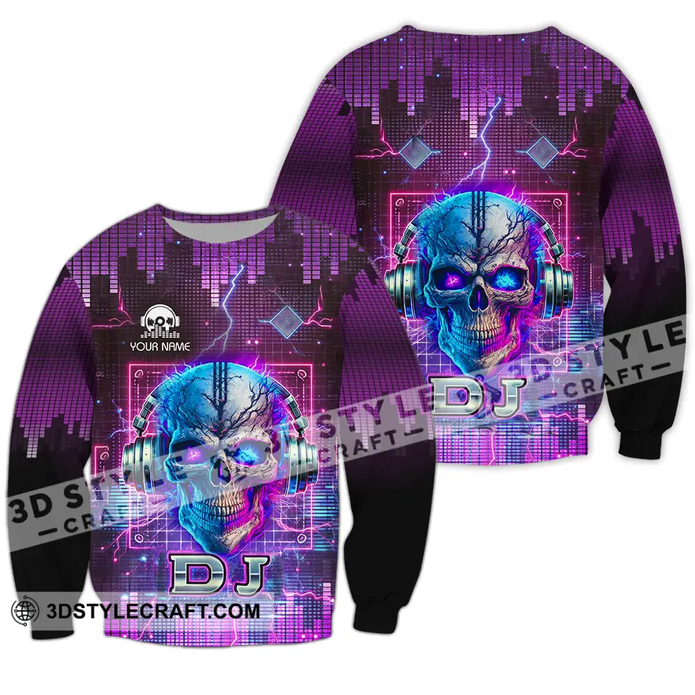 Unisex Shirt - Custom Text Disc Jockey Long Sleeve / S T-Shirt