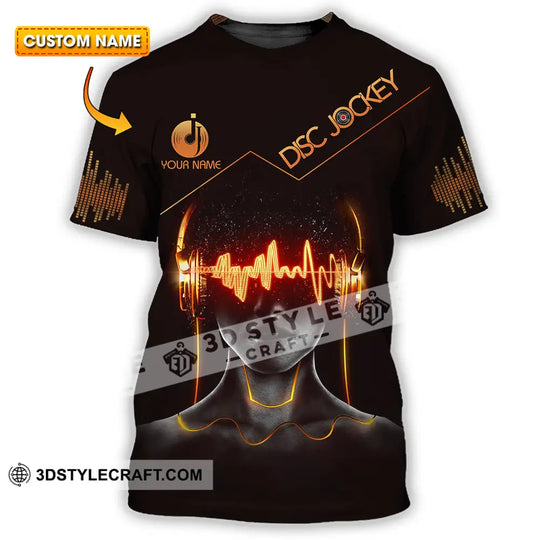 Unisex Shirt - Custom Text Shirt Disc Jockey style option 1
