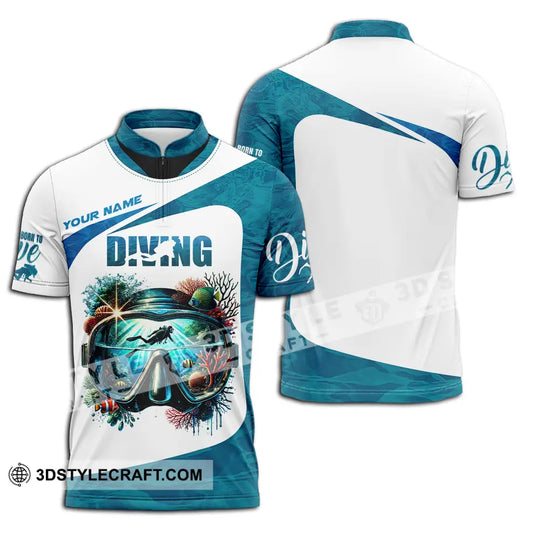 Unisex Shirt - Custom Text Shirt Diving style option 2