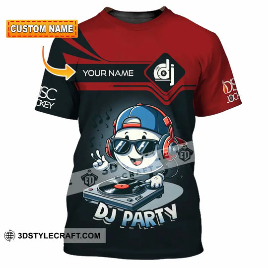 Unisex Shirt - Custom Text Shirt, DJ Party Shirt style option 1