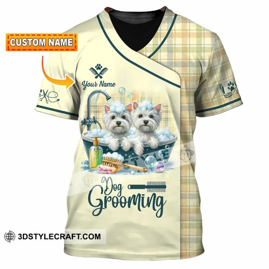 Unisex Shirt - Custom Text Shirt, Dog Grooming Shirt style option 1