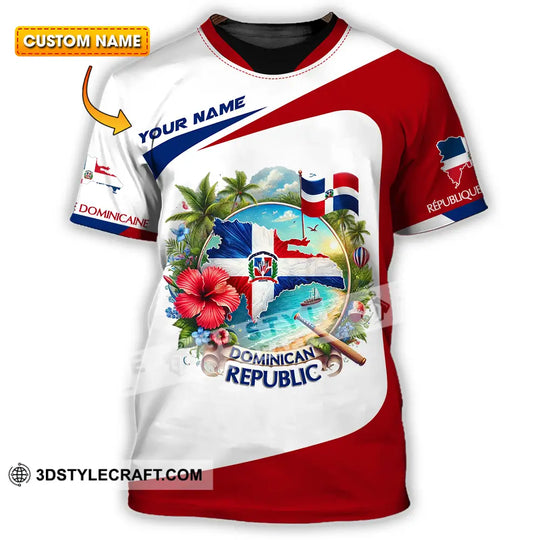 Unisex Shirt - Custom Text Shirt Dominican Republic style option 1