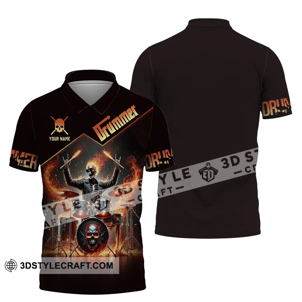 Unisex Shirt - Custom Text Drummer Polo / S T-Shirt