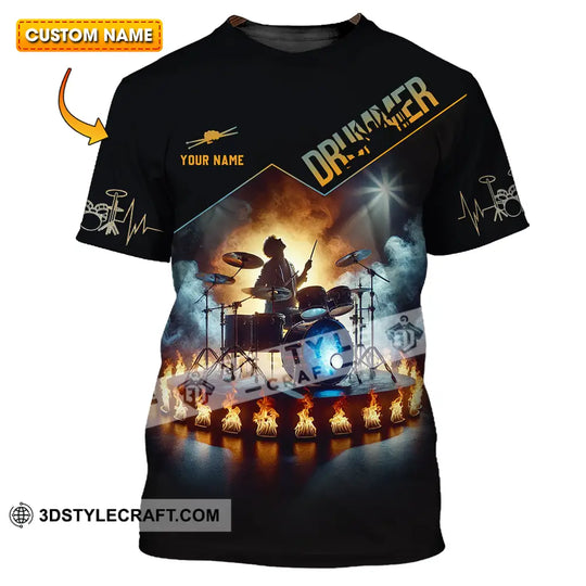 Unisex Shirt - Custom Text Shirt Drummer style option 1