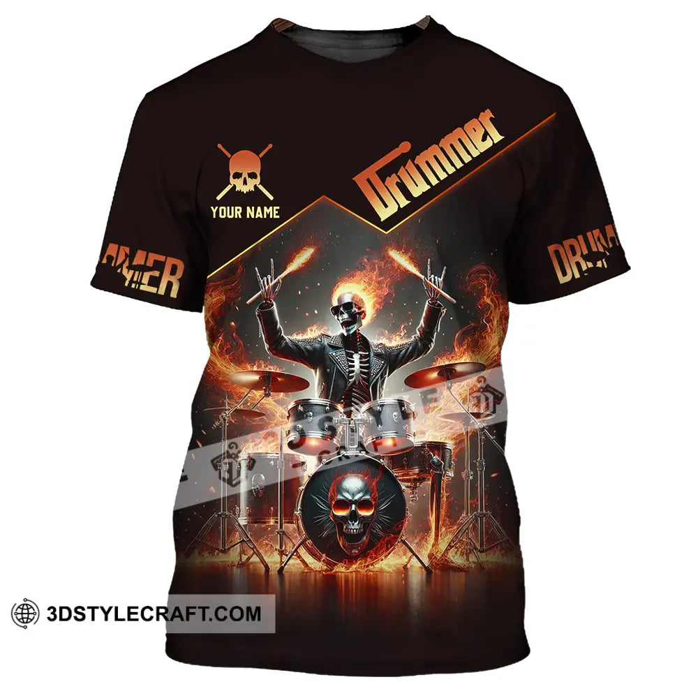 Unisex Shirt - Custom Text Drummer T-Shirt / S T-Shirt