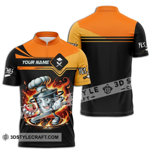 Unisex Shirt - Custom Text Shirt Fire Chef style option 2