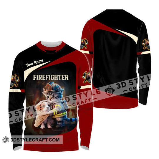 Unisex Shirt - Custom Text Shirt, Fire Fighter Shirt style option 4