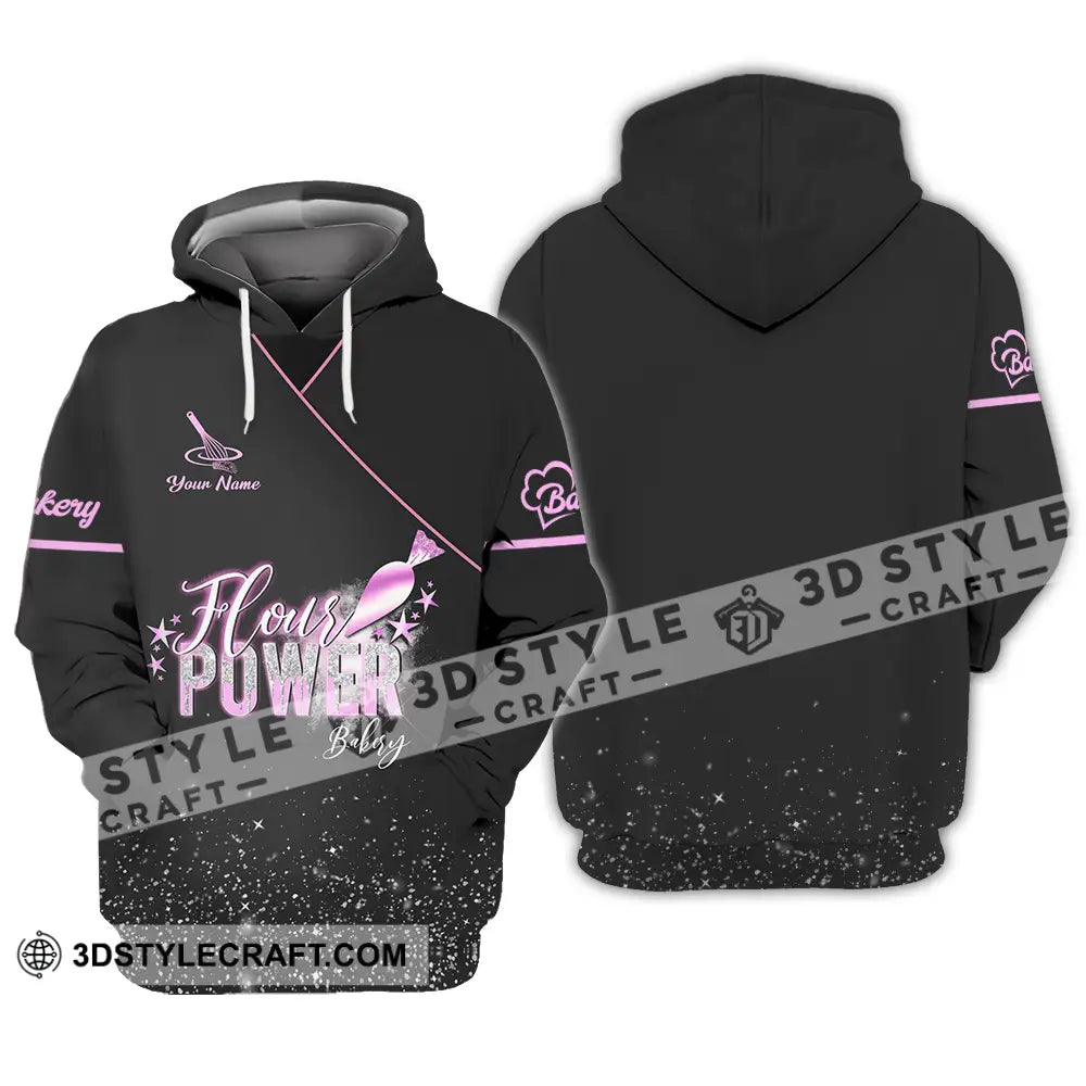 Unisex Shirt - Custom Text Shirt Flour Power Bakery Hoodie / S T-shirt