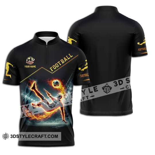Unisex Shirt - Custom Text Shirt Football Fire Man style option 2