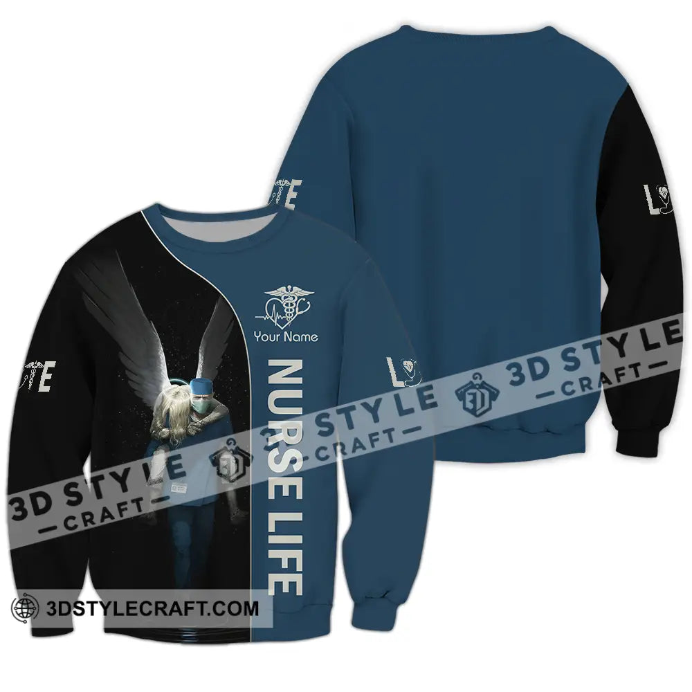 Unisex Shirt - Custom Text Shirt For Nurse Nurselife Nursing Long Sleeve / S T-shirt
