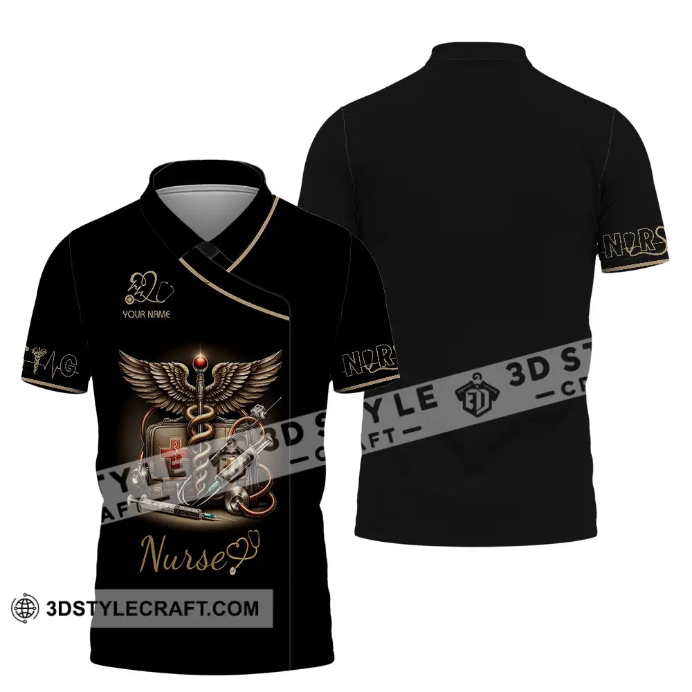 Unisex Shirt - Custom Text Shirt For Nurse Nurselife Nursing Polo Shirt / S T-shirt