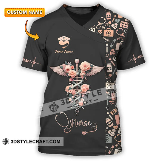 Unisex Shirt - Custom Text Shirt For Nurse, Nurselife, Nursing style option 1