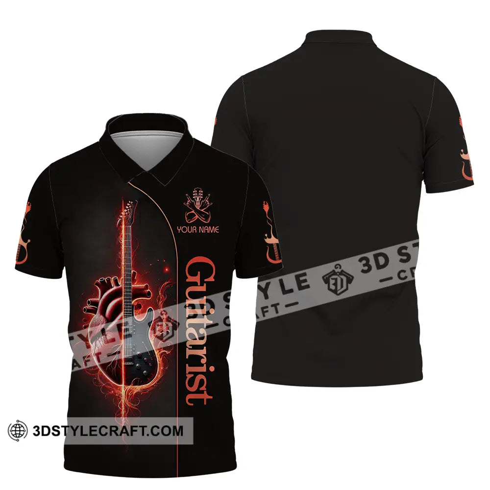 Unisex Shirt - Custom Text Guitarist Polo / S T-Shirt