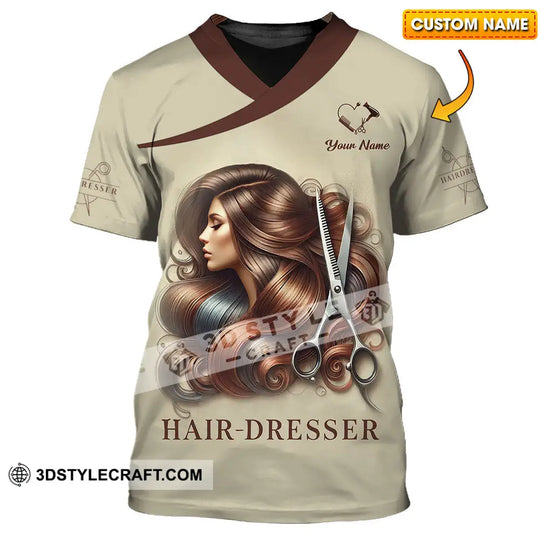 Unisex Shirt - Custom Text Shirt Hair Dresser style option 1