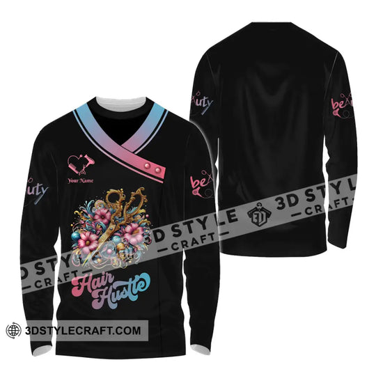 Unisex Shirt - Custom Text Hair Hustle Shirt style option 4