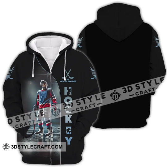 Unisex Shirt - Custom Text Shirt Hockey style option 4