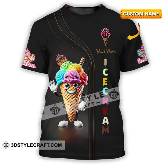 Unisex Shirt - Custom Text Shirt Ice Cream style option 1