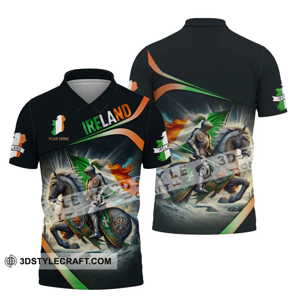 Unisex Shirt - Custom Text Ireland Polo / S T-Shirt