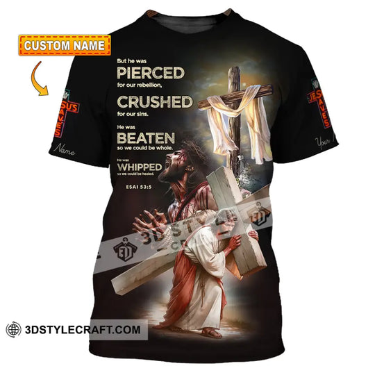 Unisex Shirt - Custom Text Shirt Jesus Saves style option 1