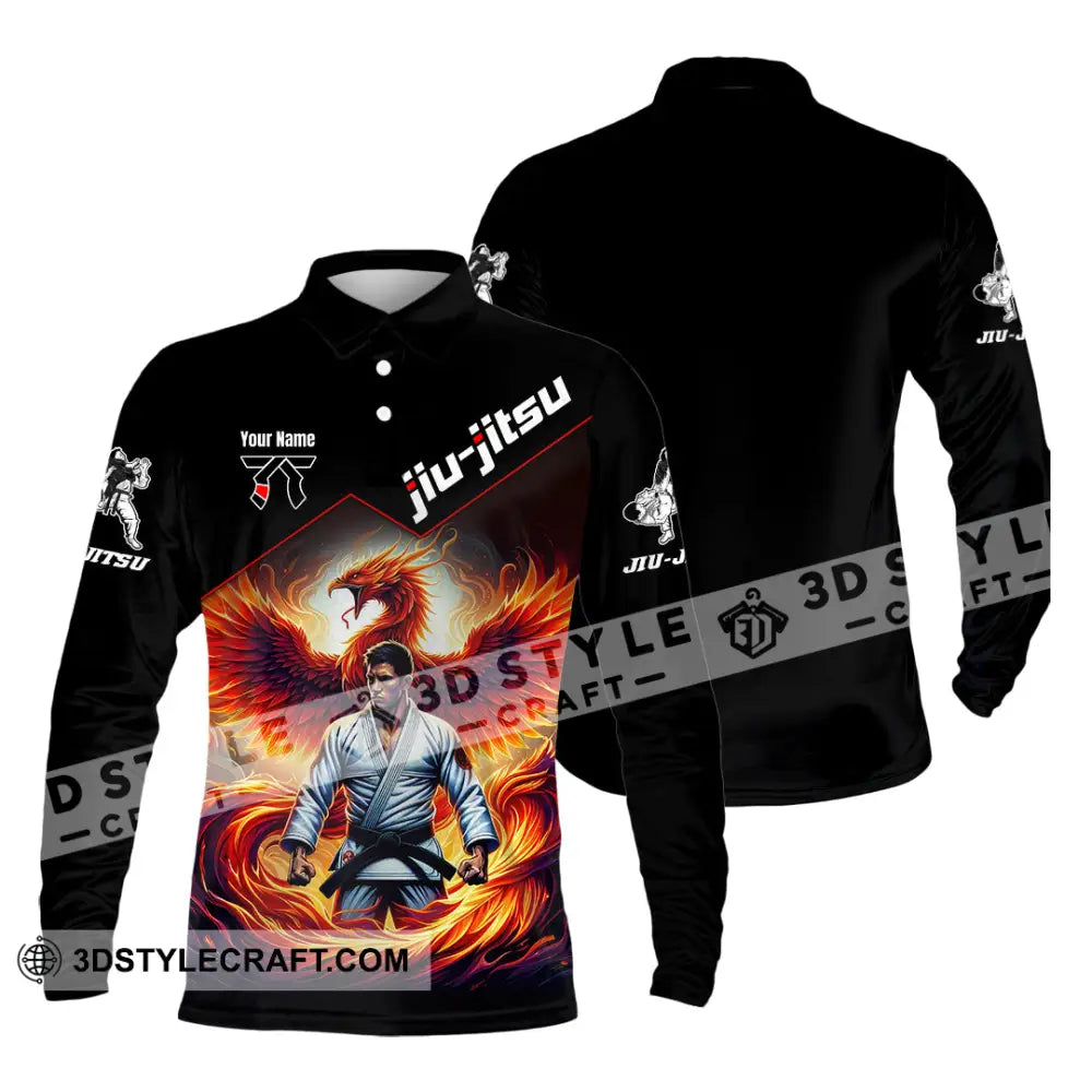 Unisex Shirt - Custom Text Shirt Jiu Jitsu Shirt Long Sleeve Polo / S T-shirt