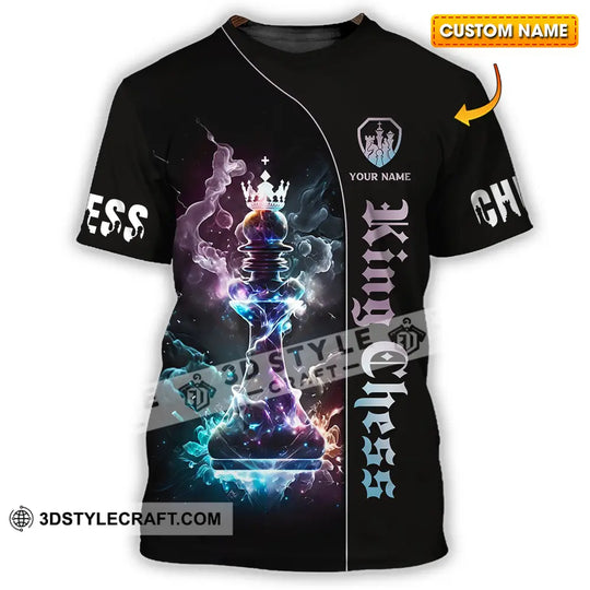 Unisex Shirt - Custom Text Shirt King Chess style option 1