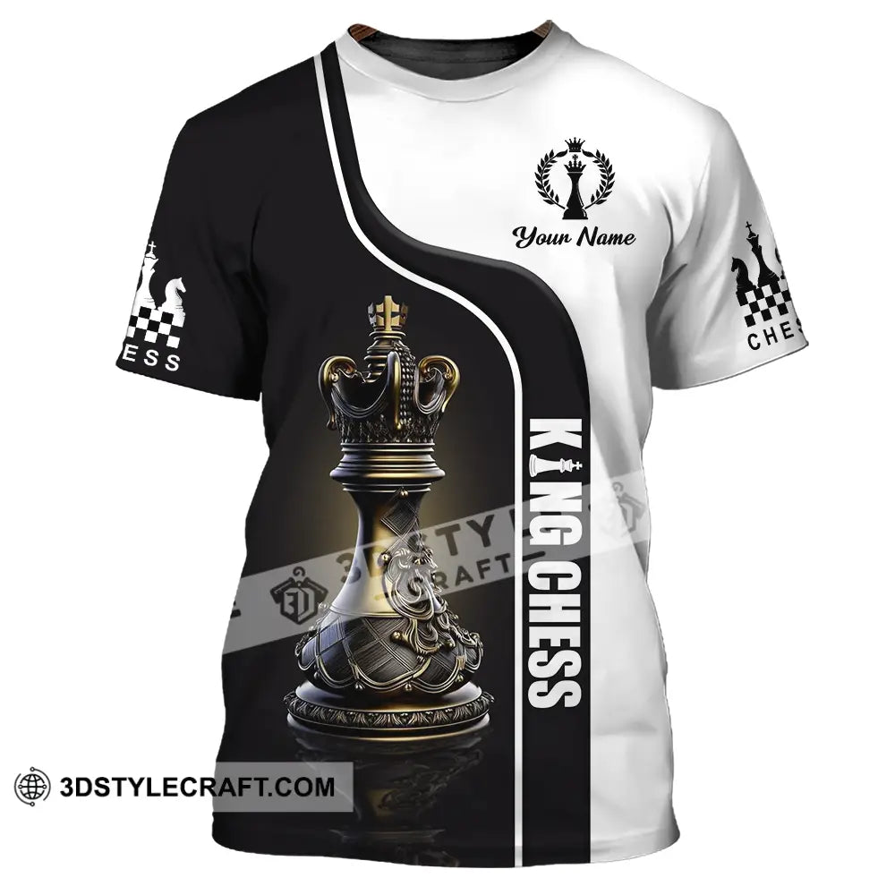 Unisex Shirt - Custom Text King Chess T-Shirt / S T-Shirt