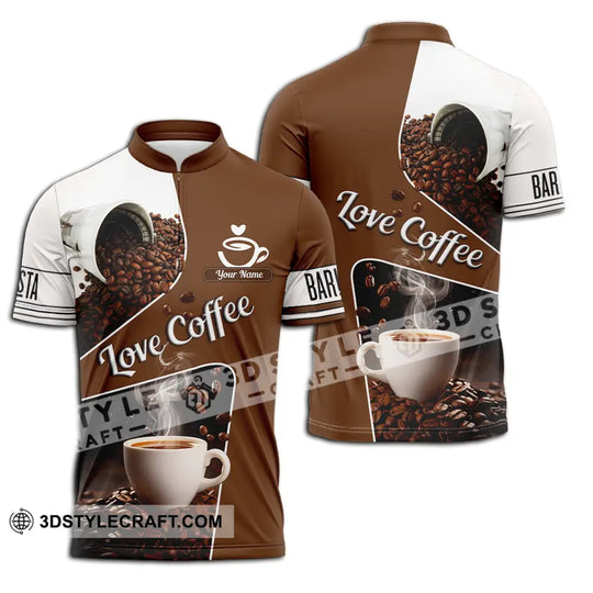Unisex Shirt - Custom Text Shirt, Love Coffee Shirt style option 2