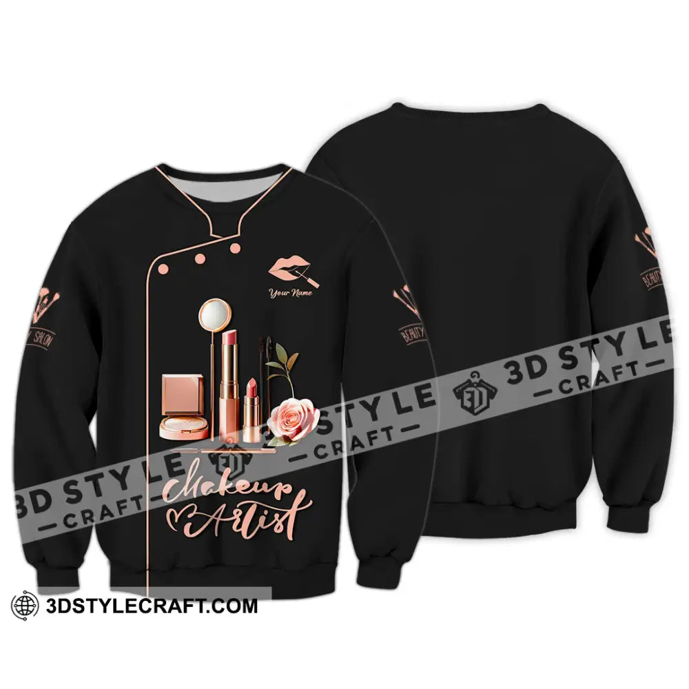 Unisex Shirt - Custom Text Shirt Makeup Artist Shirt Long Sleeve / S T-shirt
