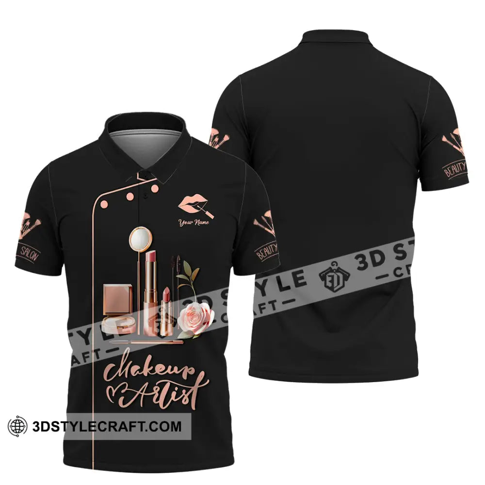 Unisex Shirt - Custom Text Shirt Makeup Artist Shirt Polo Shirt / S T-shirt