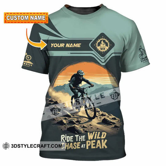 Unisex Shirt - Custom Text Shirt, Mountain Bike Ride The Wind style option 1