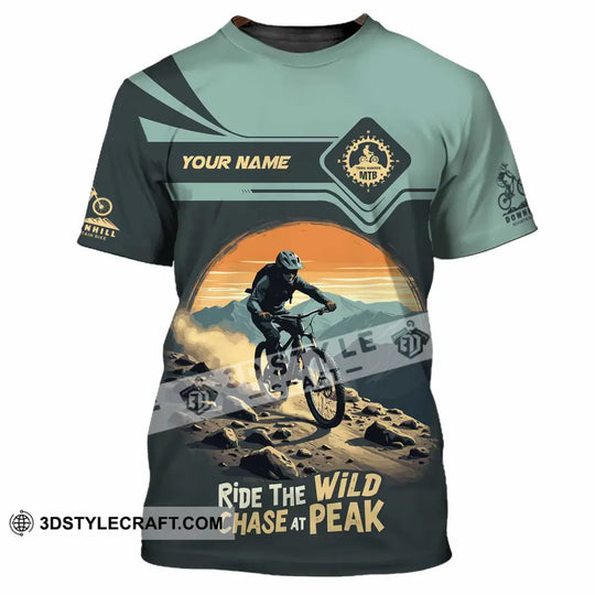 Unisex Shirt - Custom Text Shirt, Mountain Bike Ride The Wind style option 4
