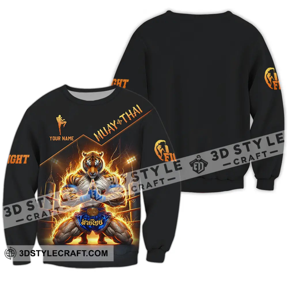 Unisex Shirt - Custom Text Muay Thai Long Sleeve / S T-Shirt