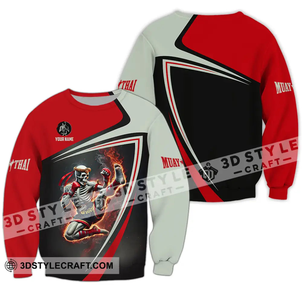Unisex Shirt - Custom Text Muay Thai Long Sleeve / S T-Shirt