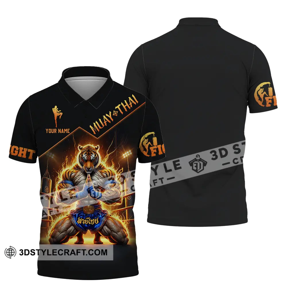 Unisex Shirt - Custom Text Muay Thai Polo / S T-Shirt