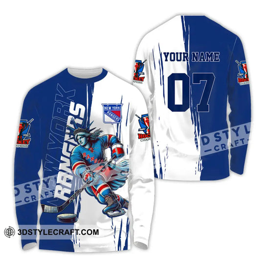 Unisex Shirt - Custom Text Shirt, New York Rangers Shirt style option 4