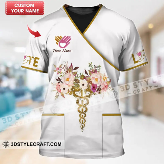 Unisex Shirt - Custom Text Shirt Nurse LOVE style option 1