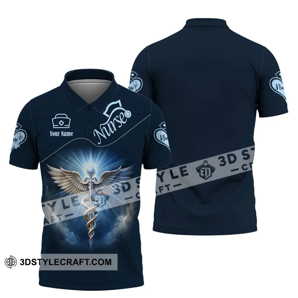 Unisex Shirt - Custom Text Nurse Polo / S T-Shirt