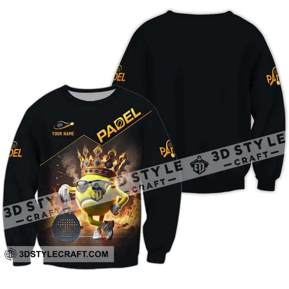 Unisex Shirt - Custom Text Padel Long Sleeve / S T-Shirt