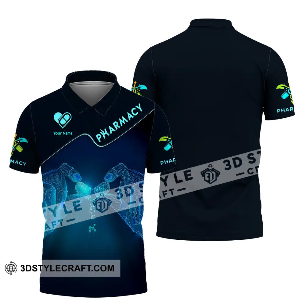 Unisex Shirt - Custom Text Shirt Pharmacy Polo Shirt / S T-shirt